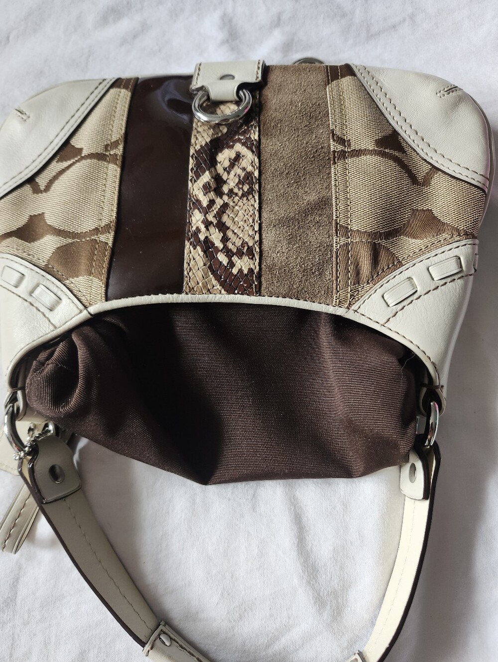 Vintage Coach Signature Python Mini Hobo Bag - Picture 12 of 15